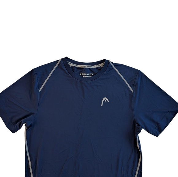 Head Men's Dark Blue Performance Tee Size M - Picture 3 of 8